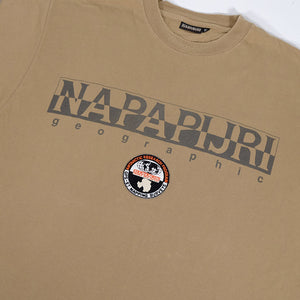 Vintage Napapijri Geographic Big Spell Out T-Shirt - XL