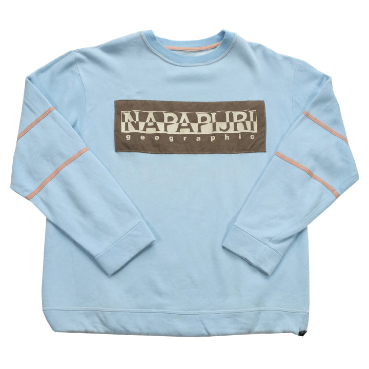 Vintage Napapijri Geographic Big Spell Out Crewneck - XL