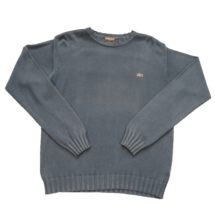 Vintage Napapijri Geographic Knit Sweater - L