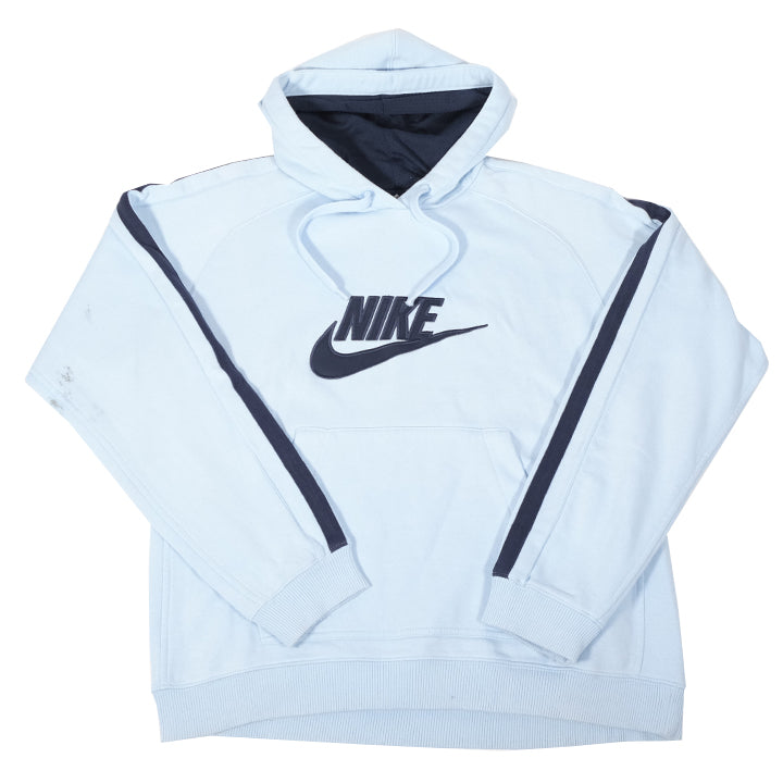 Vintage Nike Embroidered Logo Hooded Sweatshirt - M