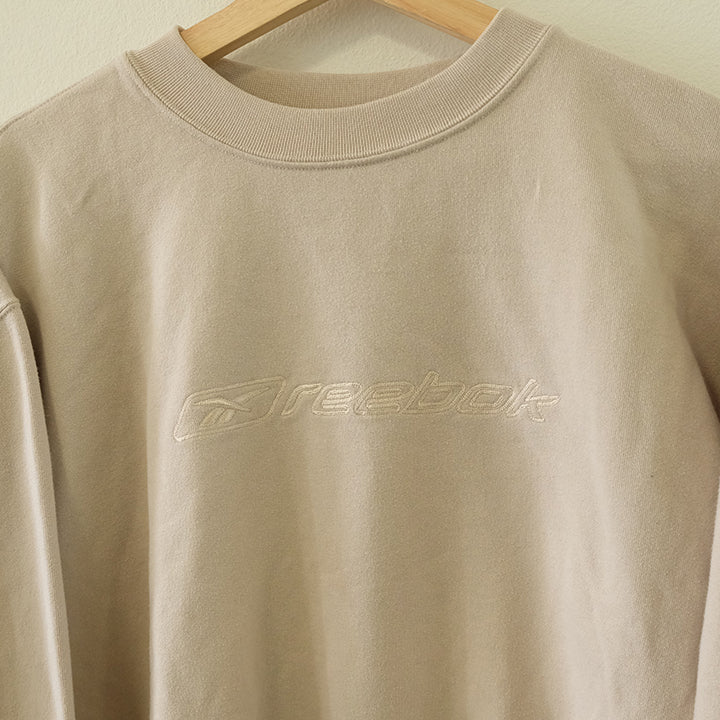 Vintage Reebok Embroidered Spell Out Crewneck - L