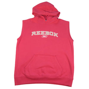 Vintage Reebok Embroidered Spell Out Hooded Sweatshirt - L