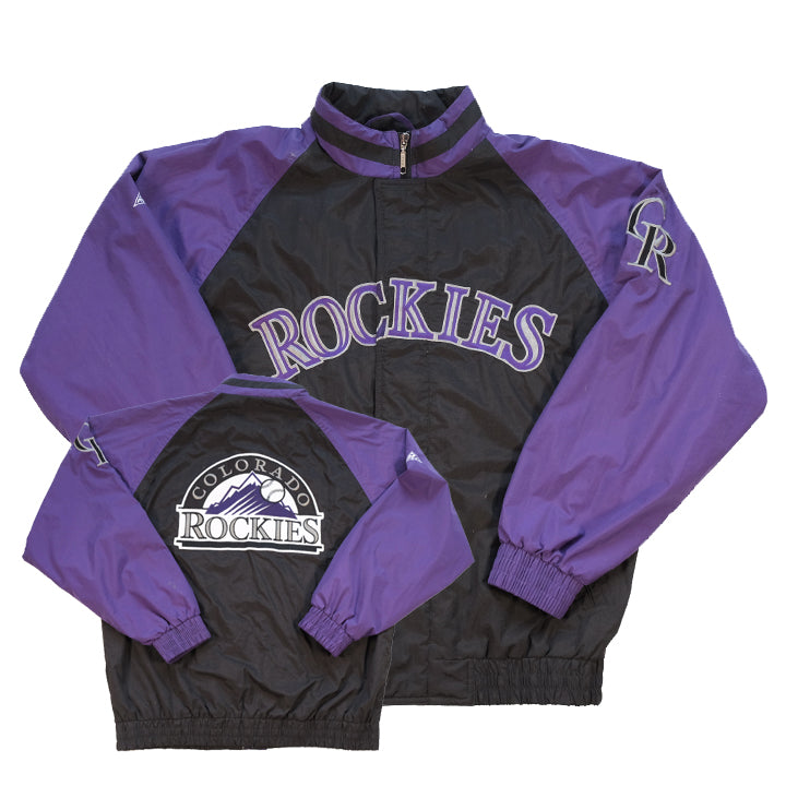Vintage Colorado Rockies Embroidered Spell Out Jacket - L