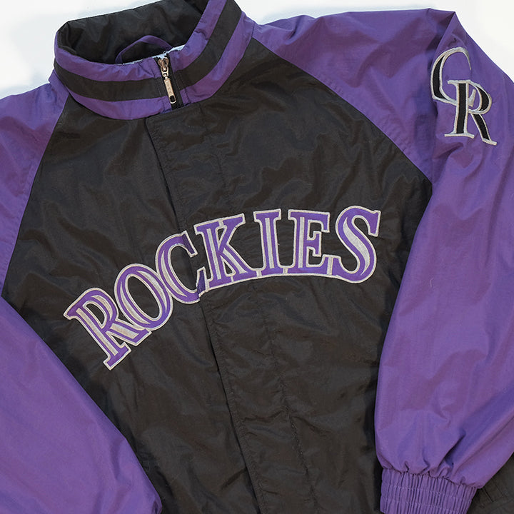 Vintage Colorado Rockies Embroidered Spell Out Jacket - L