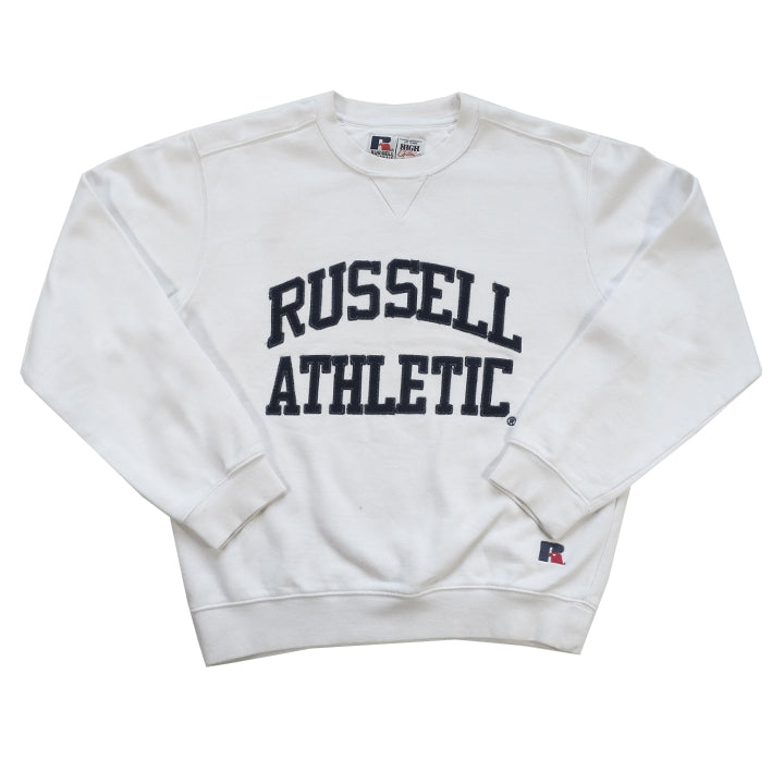 Vintage Russell Athletic Embroidered Spell Out Crewneck - M