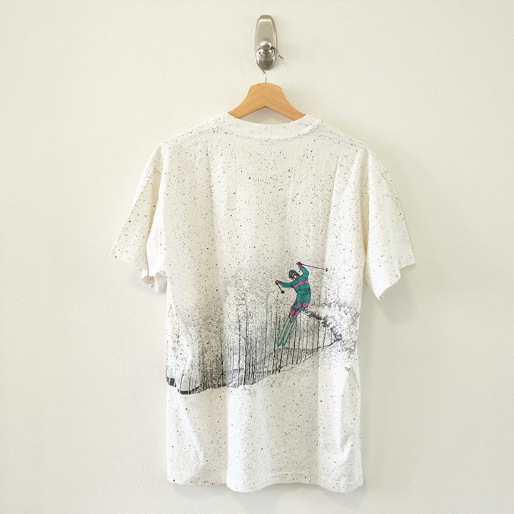 Vintage Ski All Over Print Made In USA T-Shirt - L