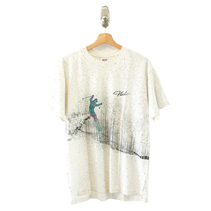 Vintage Ski All Over Print Made In USA T-Shirt - L