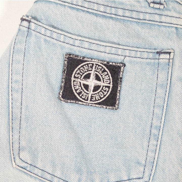 Vintage Rare 1994 Stone Island Patch Denim Kids Jeans - 40