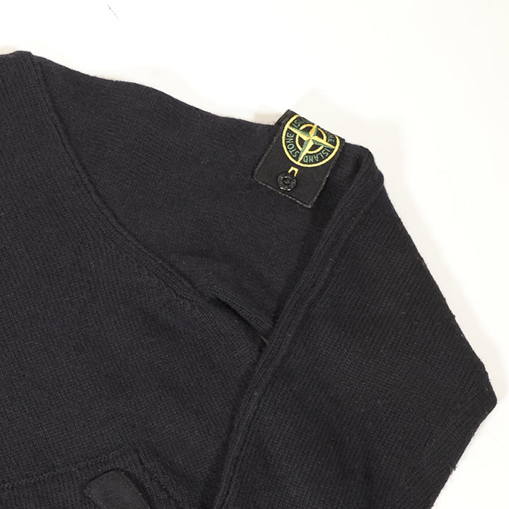 Vintage 2008 Stone Island Patch Full Zip Sweater Made In Italy - L
