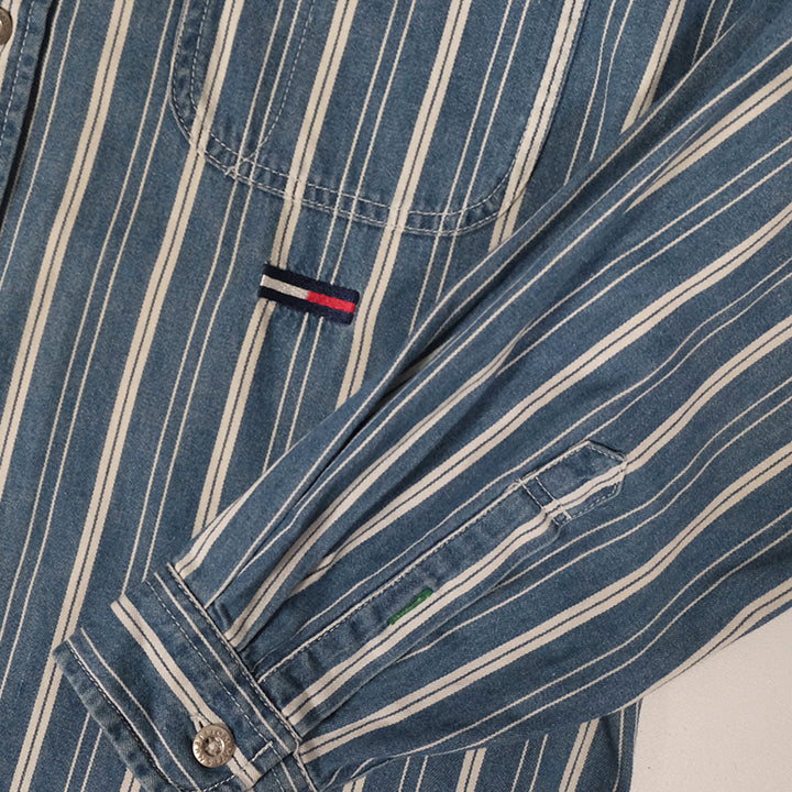 Vintage Tommy Hilfiger Denim Long Sleeve Button Up - L