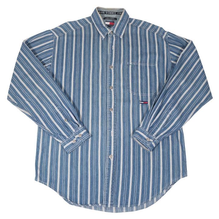 Vintage Tommy Hilfiger Denim Long Sleeve Button Up - L