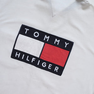 Vintage RARE Tommy Hilfiger Big Flag Short Sleeve Button Up - L
