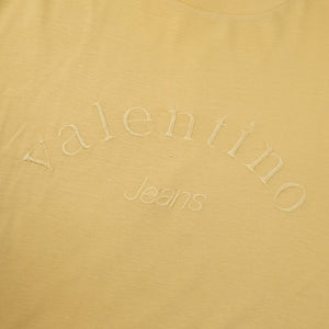 Vintage RARE Valentino Big Embroidered Spell Out Made In Italy T-Shirt - L