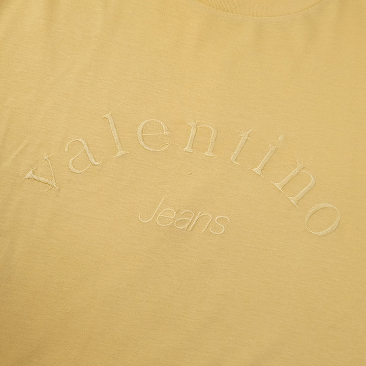 Vintage RARE Valentino Big Embroidered Spell Out Made In Italy T-Shirt - L
