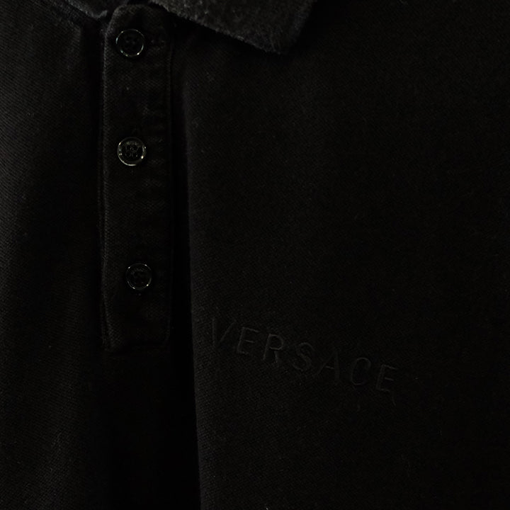 Vintage Versace Embroidered Spell Out Shirt - XL