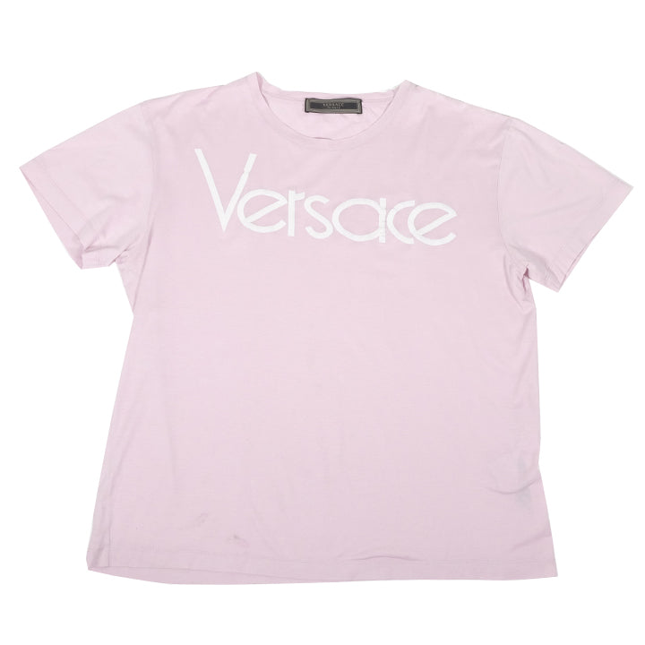 Vintage Versace WOMENS Embroiderted Spell Out T-Shirt  - L