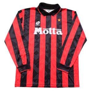 Vintage RARE 1993 AC Milan Lotto Motta Long Sleeve Jersey - L