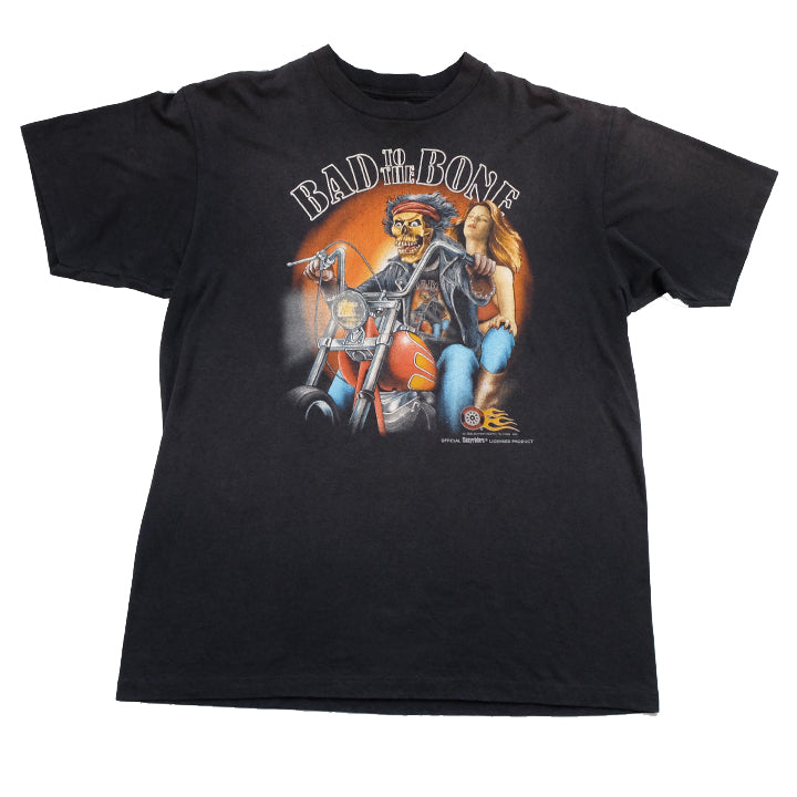 Vintage RARE 3D Emblem Easy Rider Bad To The Bone T-Shirt - XL