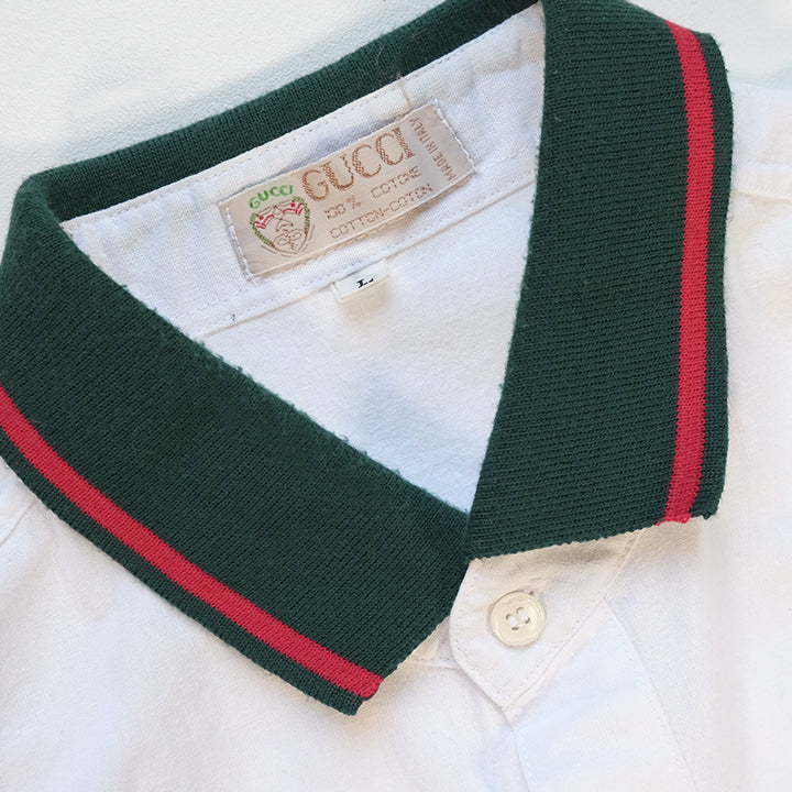 Vintage Rare 80s Gucci Short Sleeve Button Up Shirt - L