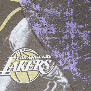 Vintage RARE 80s Los Angeles Lakers All Over Print Made In USA Single Stitch - L