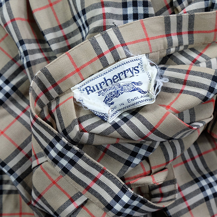 Vintage RARE Burberrys WOMENS Classic Check Skirt Made In England - 10