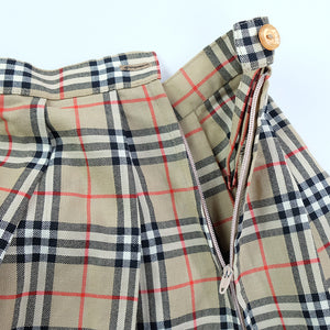 Vintage RARE Burberrys WOMENS Classic Check Skirt Made In England - 10