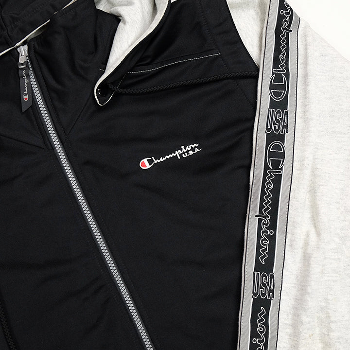 Vintage Champion Tape Spell Out Hoodie L - Main Image