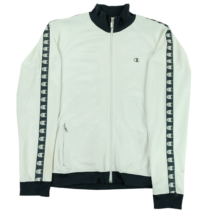 Champion white track jacket clearance