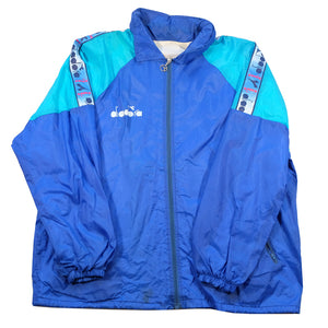 Vintage Diadora Tape Spell Out Spray Jacket - XL