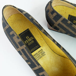 Vintage Fendi Zucca Shoes - sz 36.5