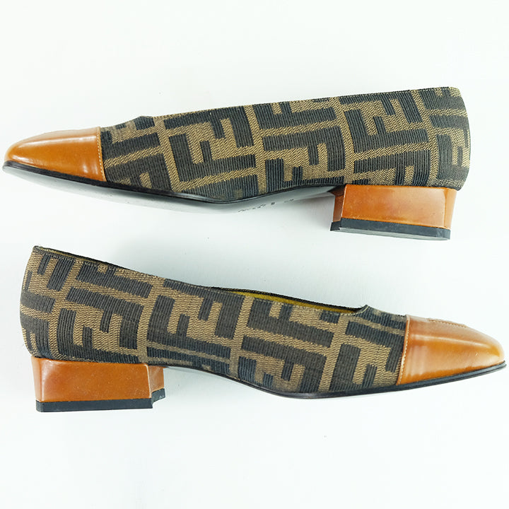 Vintage Fendi Zucca Shoes sz 36.5