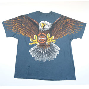 RARE Vintage Harley Davidson All Over Eagle Front & Back Graphic - XL