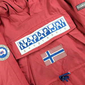 Vintage RARE Napapijri Geographic Trans-Antarctica Expedition Spell Out Jacket - M