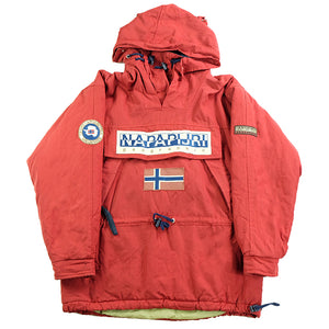 Vintage RARE Napapijri Geographic Trans-Antarctica Expedition Spell Out Jacket - M