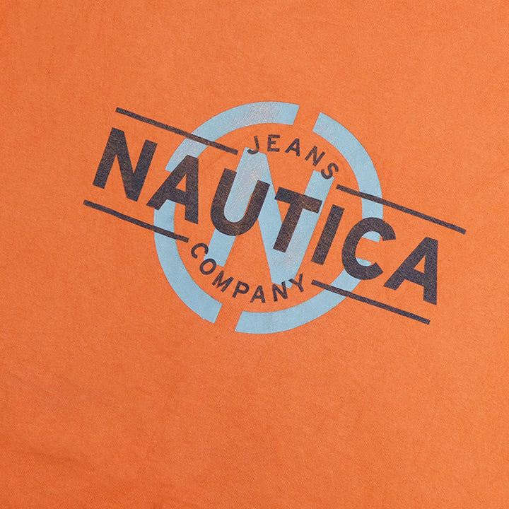 Vintage Nautica Jeans Spell Out T-Shirt - M