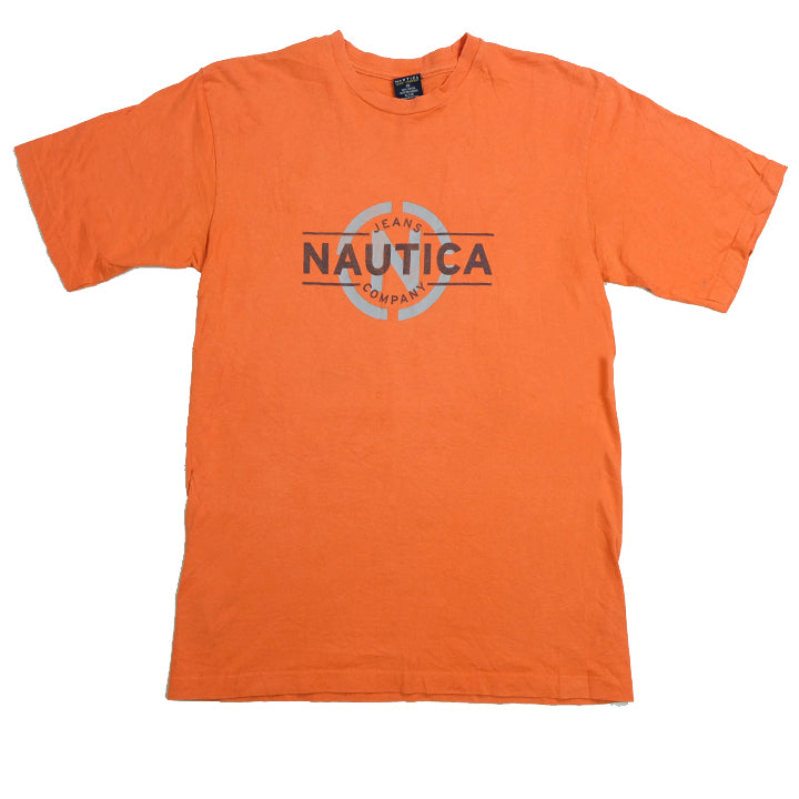Vintage Nautica Jeans Spell Out T-Shirt - M