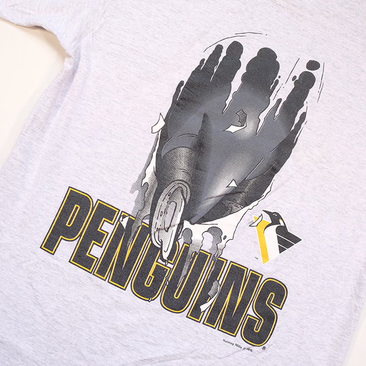 Vintage Pittsburgh Penguins Front & Back Graphic T-Shirt - M