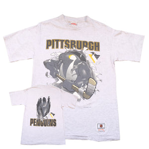 Vintage Pittsburgh Penguins Front & Back Graphic T-Shirt - M