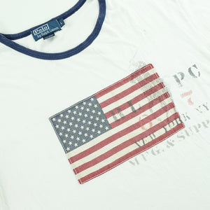 90s Polo Ralph Lauren Big Flag T-Shirt - L
