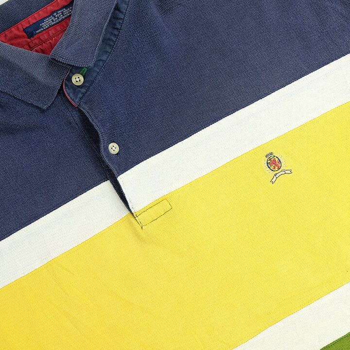 Vintage Tommy Hilfiger Lion Crest Colour Block Polo Shirt - XL