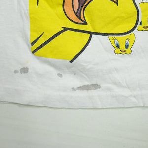 Vintage Tweety Bird All Over Front & Back Print T-Shirt - L