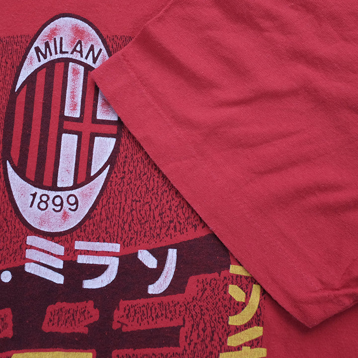 Vintage RARE 1990 AC Milan Coppa Intercontinental Tokyo Single Stitch T-Shirt - XL