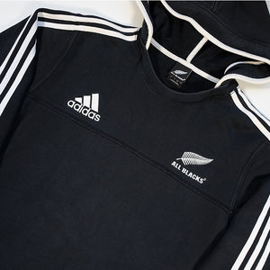 Vintage Adidas All Black Rugby Hoodie - M