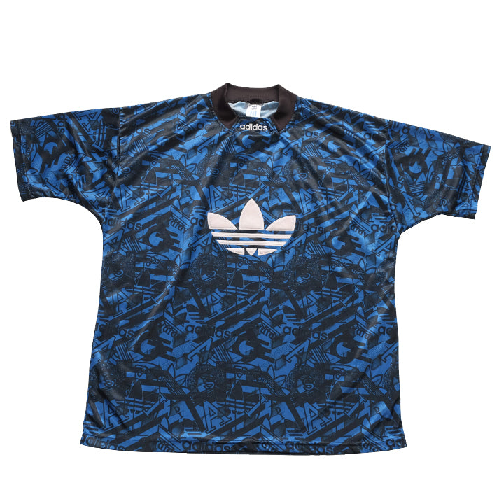 Vintage RARE Adidas All Over Print Big Logo Jersey - XL