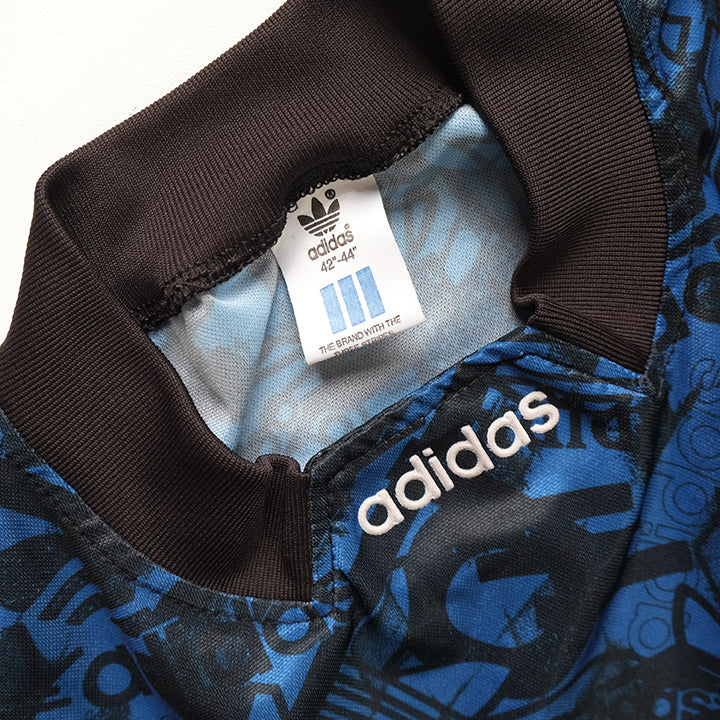 Vintage RARE Adidas All Over Print Big Logo Jersey - XL