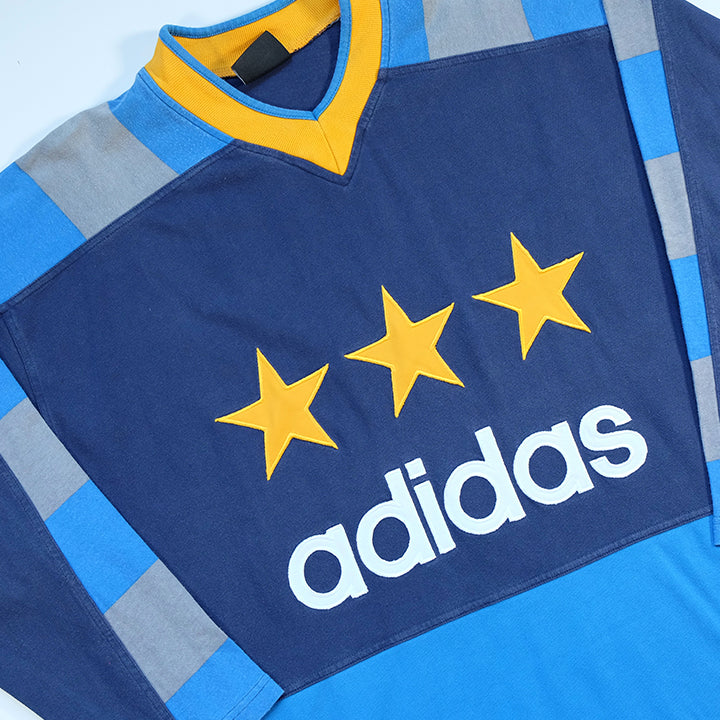 Vintage Adidas Big Spell Out Heavy Weight Long Sleeve Jersey XL Steep Store