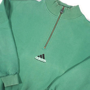 Vintage Rare Adidas Equipment Embroidered Quarter Zip Sweatshirt - L