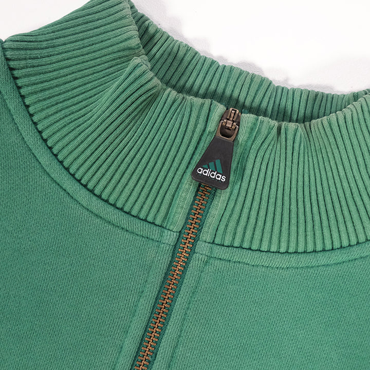 Vintage Rare Adidas Equipment Embroidered Quarter Zip Sweatshirt - L