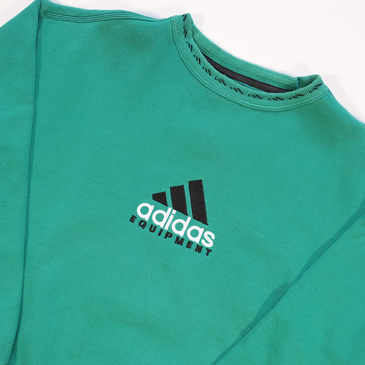 Vintage RARE Adidas Equipment Embroidered Heavy Weight Crewneck - M/L