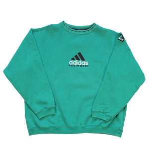 Vintage RARE Adidas Equipment Embroidered Heavy Weight Crewneck